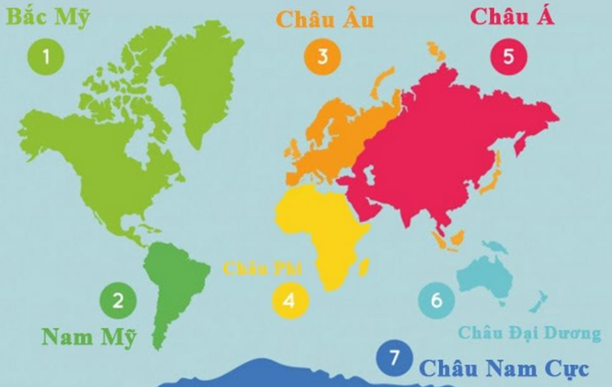 Thế giới có bao nhiêu Châu lục?