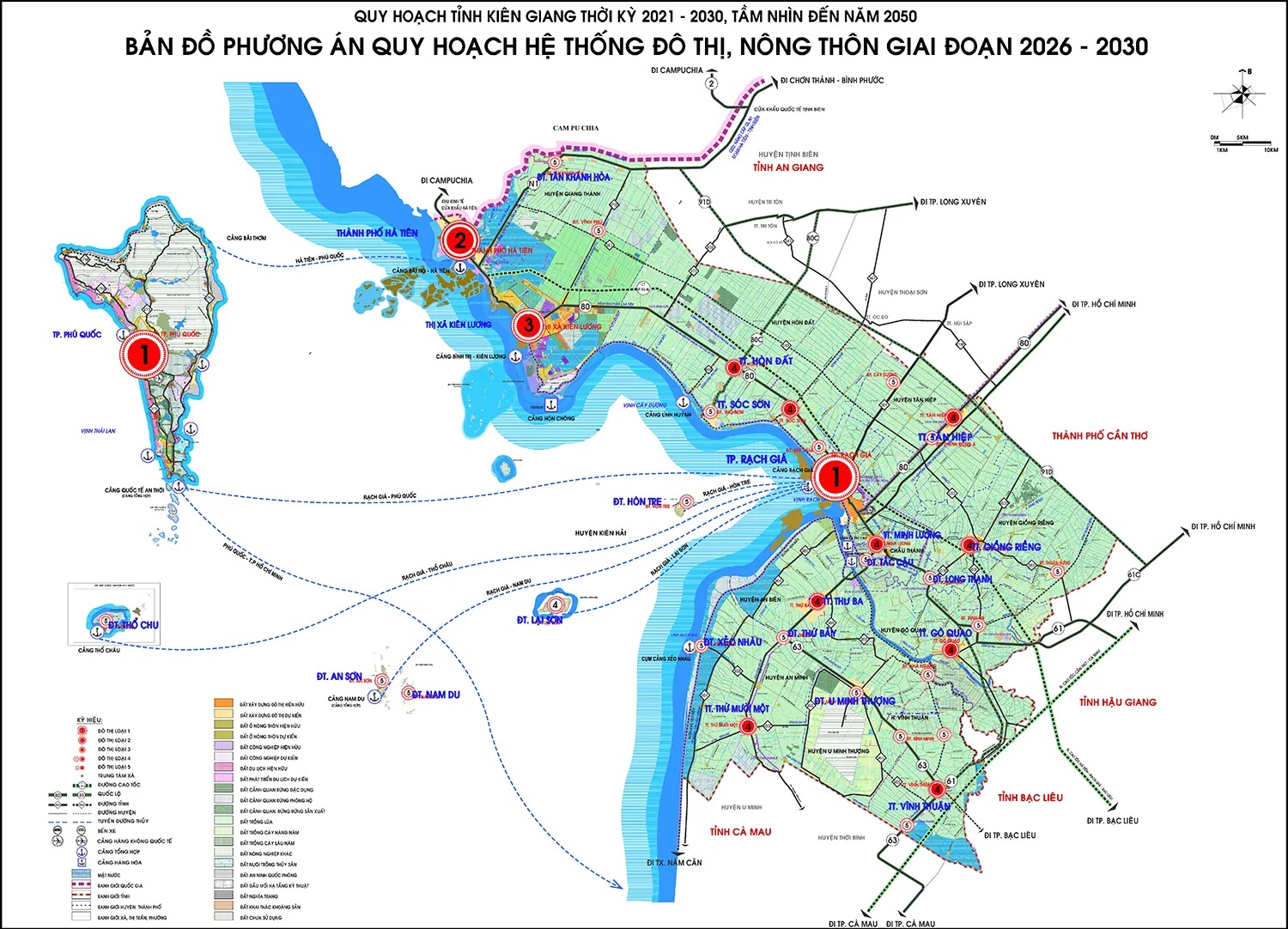 Quy hoạch phát triển đô thị tỉnh Kiên Giang thời kỳ 2021 – 2030, tầm nhìn đến năm 2050.