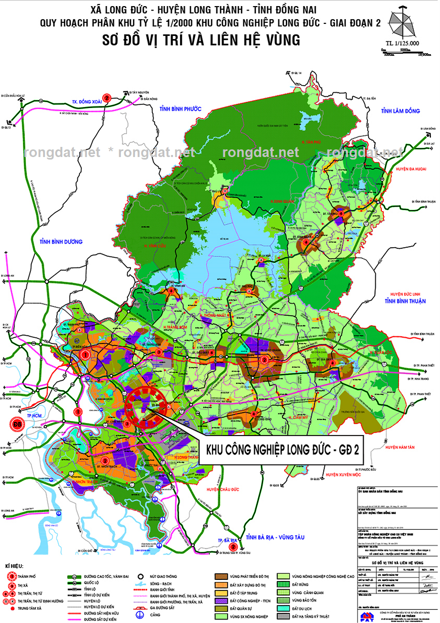 Quy hoach Khu cong nghiep Long Duc giai doan 2 huyen Long Thanh tinh Dong Nai rongdat.net