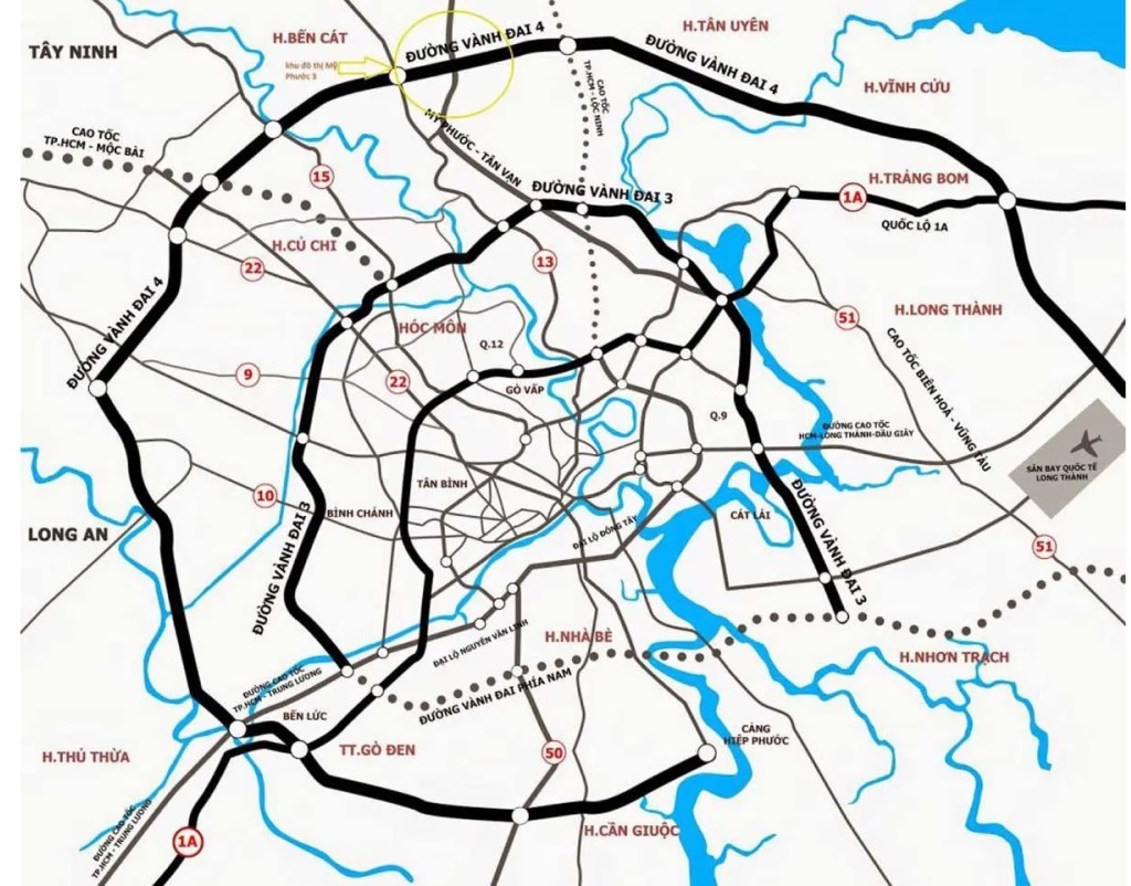 Quy hoạch đường vành đai 4 TP Hồ Chí Minh [Cập nhật 2022]