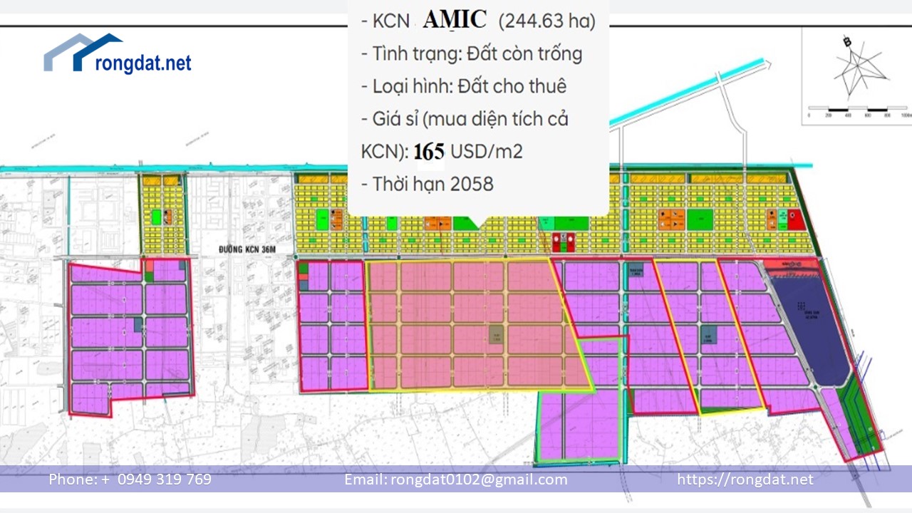 Bán 1 đến 20 ha trong Khu Công nghiệp Đức Hoà 3 – Amic, Long An