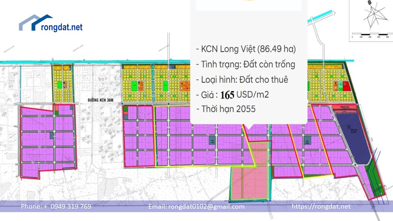Bán 1- 20 ha đất trong khu công nghiệp Đức Hoà 3 – Long Việt, Long An.