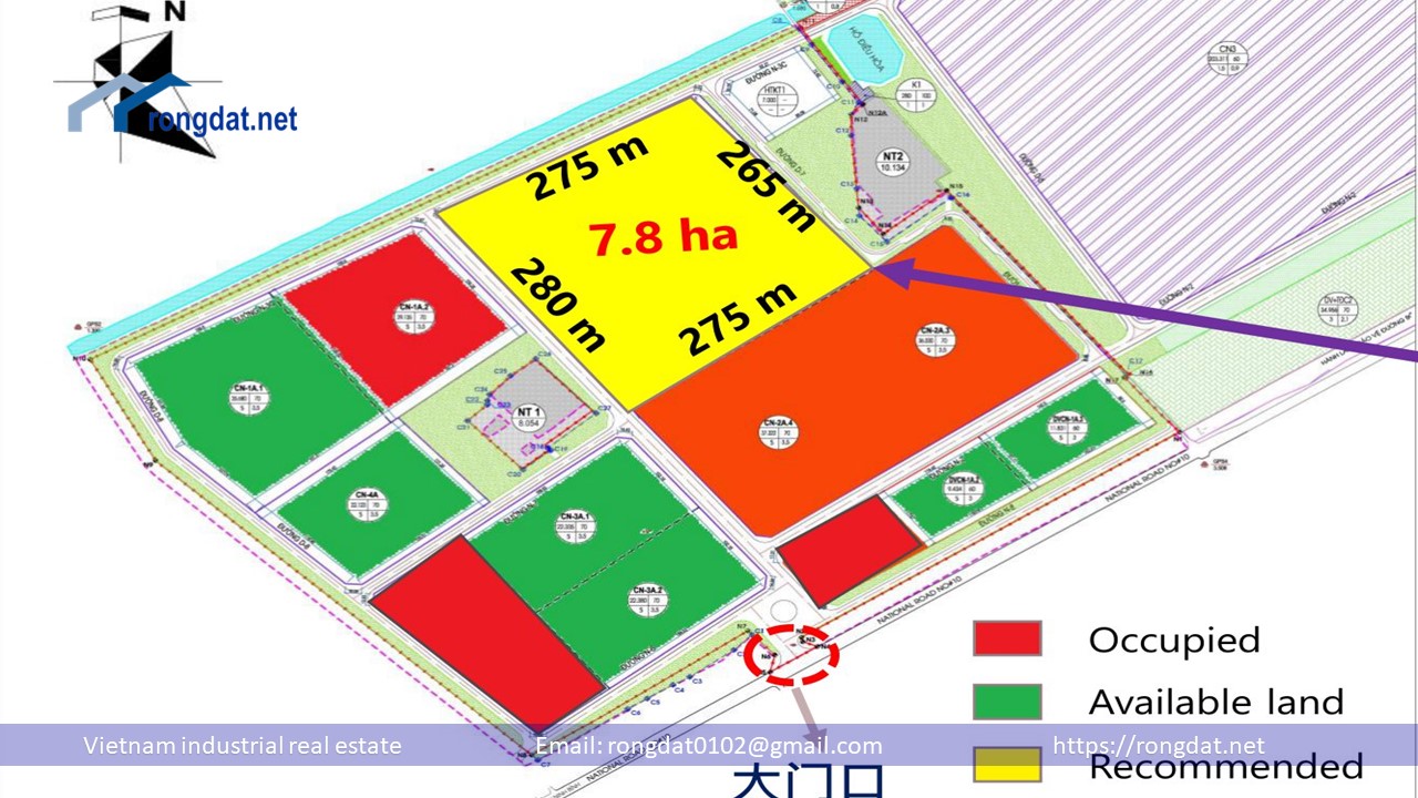 Bán 7.8 ha đất trong khu Công Nghiệp Bảo Minh, Nam Định