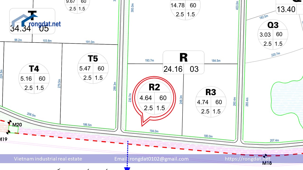 Bán 4.46 ha đất trong khu công nghiệp dệt may Rạng Đông, Nam Định