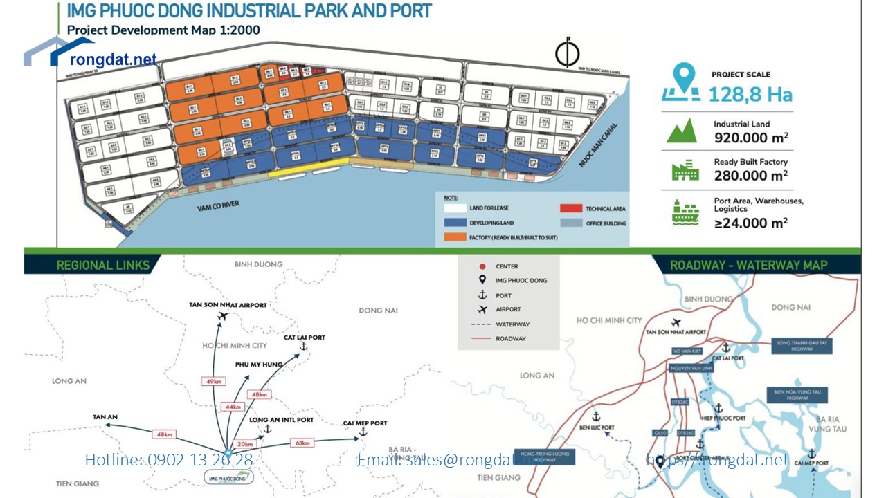 Bán 2.5 ha đất tại khu công nghiệp Cầu Cảng Phước Đông-rongdat.net