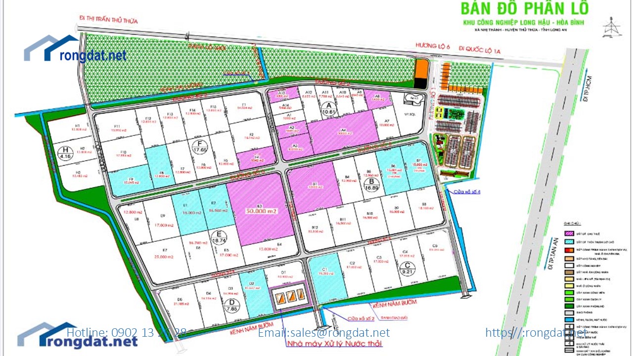 Bán 3ha đất tại Khu công nghiệp Hòa Bình,tỉnh Long An