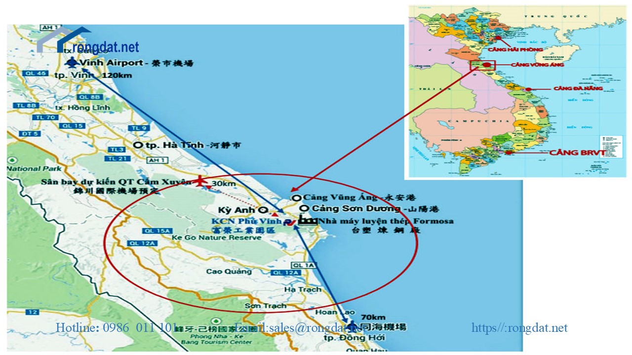 bán lô góc 2ha tại khu công nghiệp phú vinh, hà tĩnh